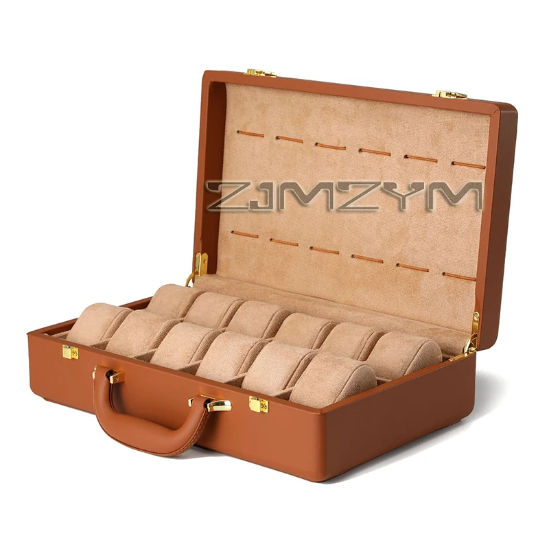 Caja para 12 Relojes, Estuche para Relojes de Hombre, Caja de Viaje para Rolex, Organizador, Soporte de Exhibición Transparente, Regalo de Lujo