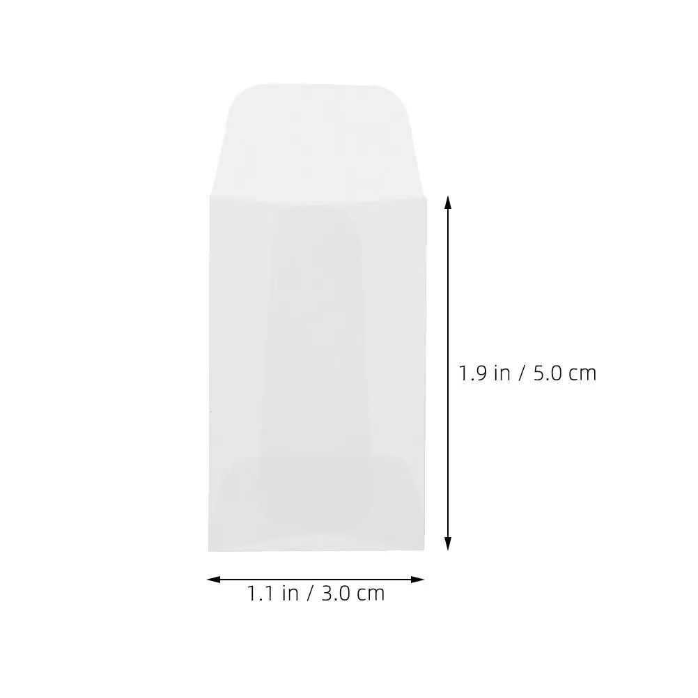 100Pcs Aesthetic Semi-Transparent Flat Paper Envelopes Mini Storage Pouches for Rings Tags Buttons Coins Tickets Small Party