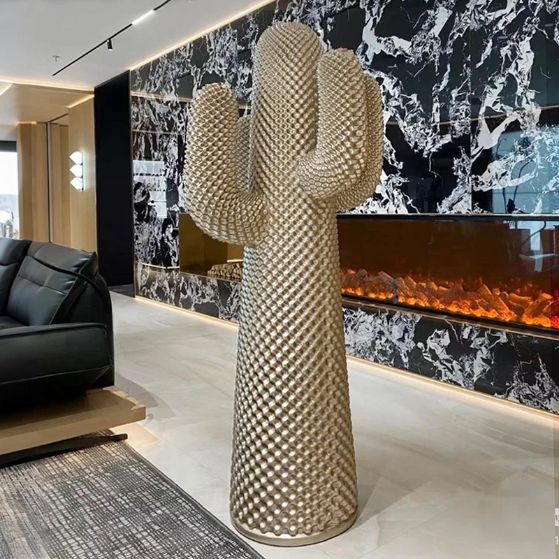 Cactus floor-to-ceiling large ornament niche coat rack living room sculpture decoration