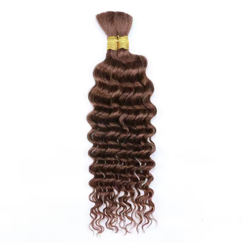 Human Braiding Hair Deep Wave Bulk for Braiding No Weft Deep Curly Braiding Hair for Boho Braids Brazilian Virgin Human Hair - Image 8