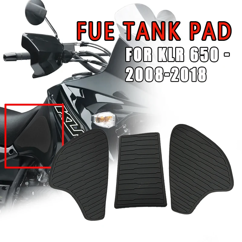 New Motorcycle Tank pad For Kawasaki KLR 650 KLR650 2008 2018 Protector Stickers Decal Gas Knee Grip Traction Pad Tankpad