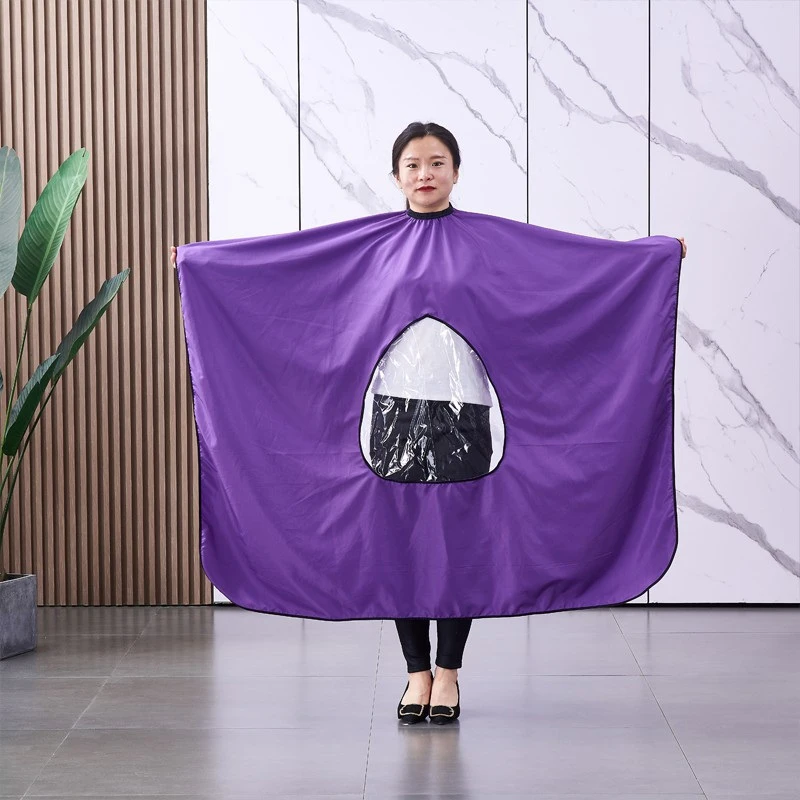 Salon Hairdressing Cape with Transparent Viewing Window