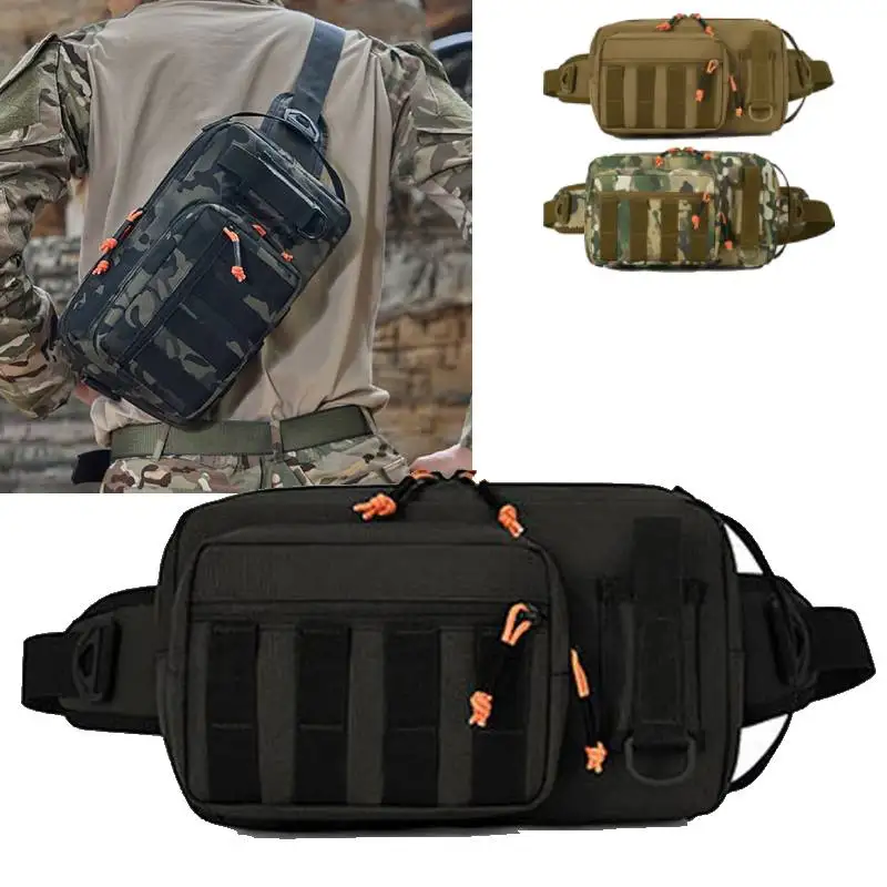 

Men's Hiking Tactical Chest Bag Travel Molle Waist Bags Outdoor Climbing Cycling Hunting Rig Pouch Sport Lure Storage Fanny Pack