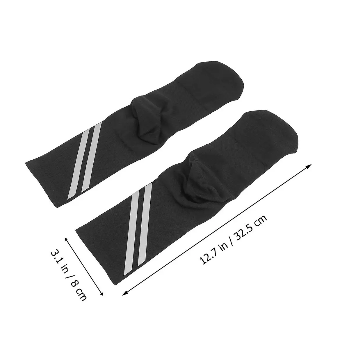 جوارب رياضية للرجال والنساء باللون الأسود عاكسة لركوب الدراجات قابلة للتنفس وسميكة ماصة للعرق وإطلاق الجري والقفز وكرة السلة