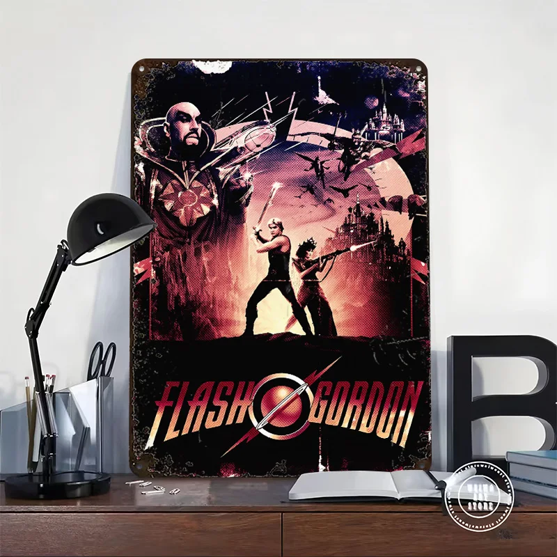 Flash Gordon Movie Poster Customized Vintage Metal Signs Wall Art Retro Tin Plaque for Decoration Home Decorations House Decor