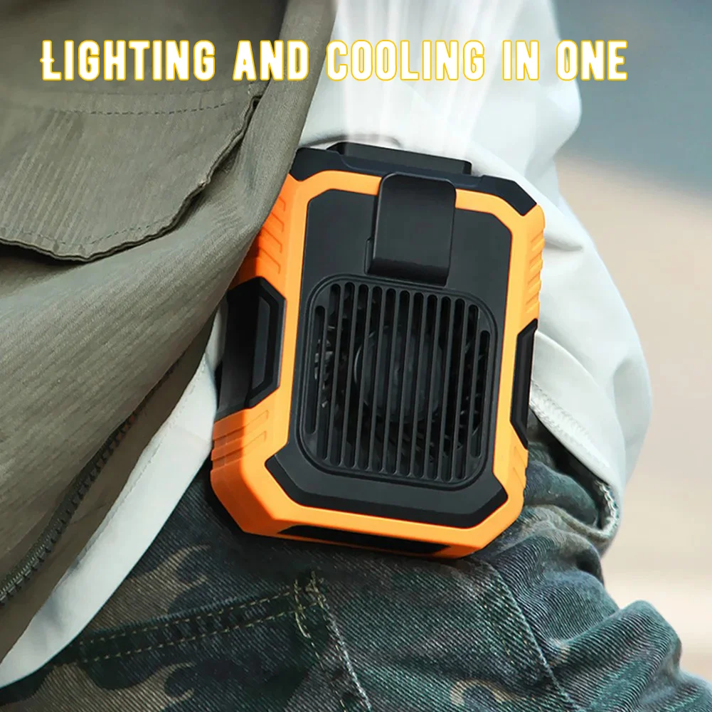 2025 New Hanging Waist Fan Portable Outdoor Clip Waist Cooli2ng Fan Summer Cooling Magic Device for Outdoor Works Hiking Camping