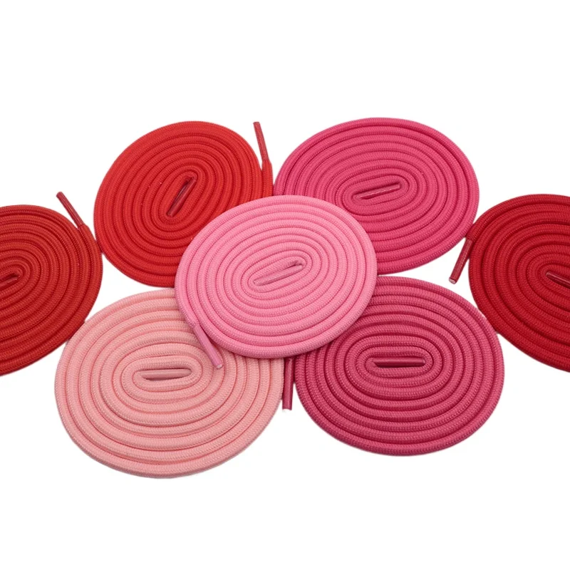 Lacci delle scarpe in poliestere tinta unita rotondi spessi 5 mm Lacci di ricambio durevoli di colore multiplo per 6-8 occhielli Scarpe Scarpe da ginnastica Stivali