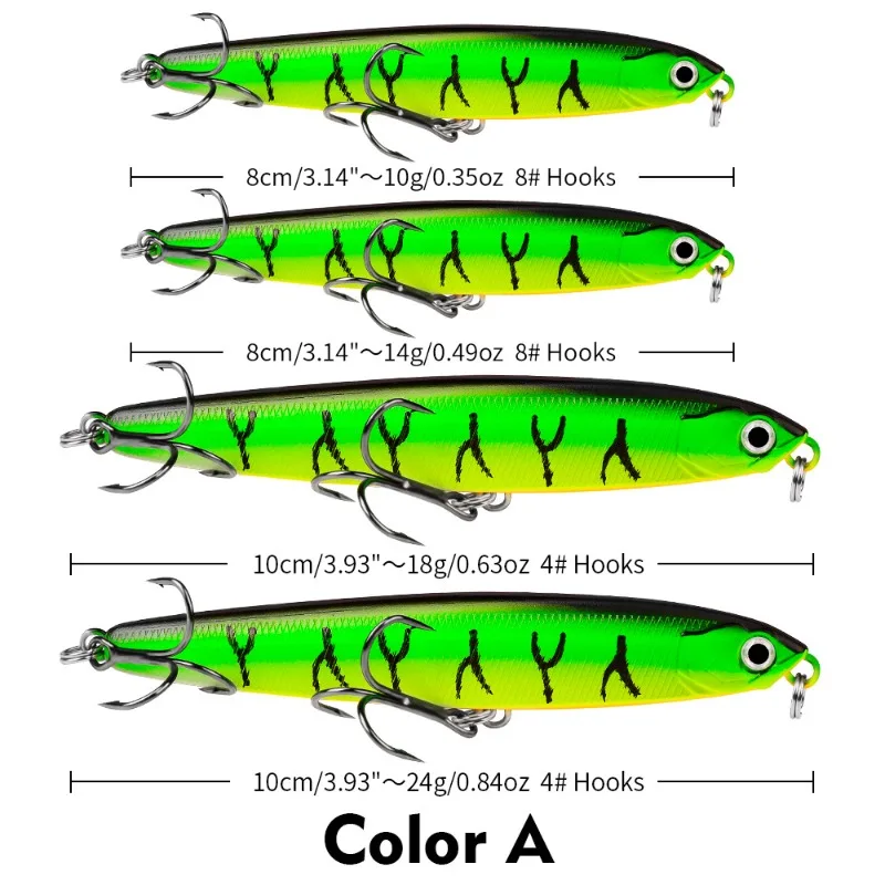 1Pcs Weights 10-24g Pencil Lure Minnow Fishing Lures Hard Bait Sinking Wobblers Pesca Isca Artificial Hard Bait for Bass Pike