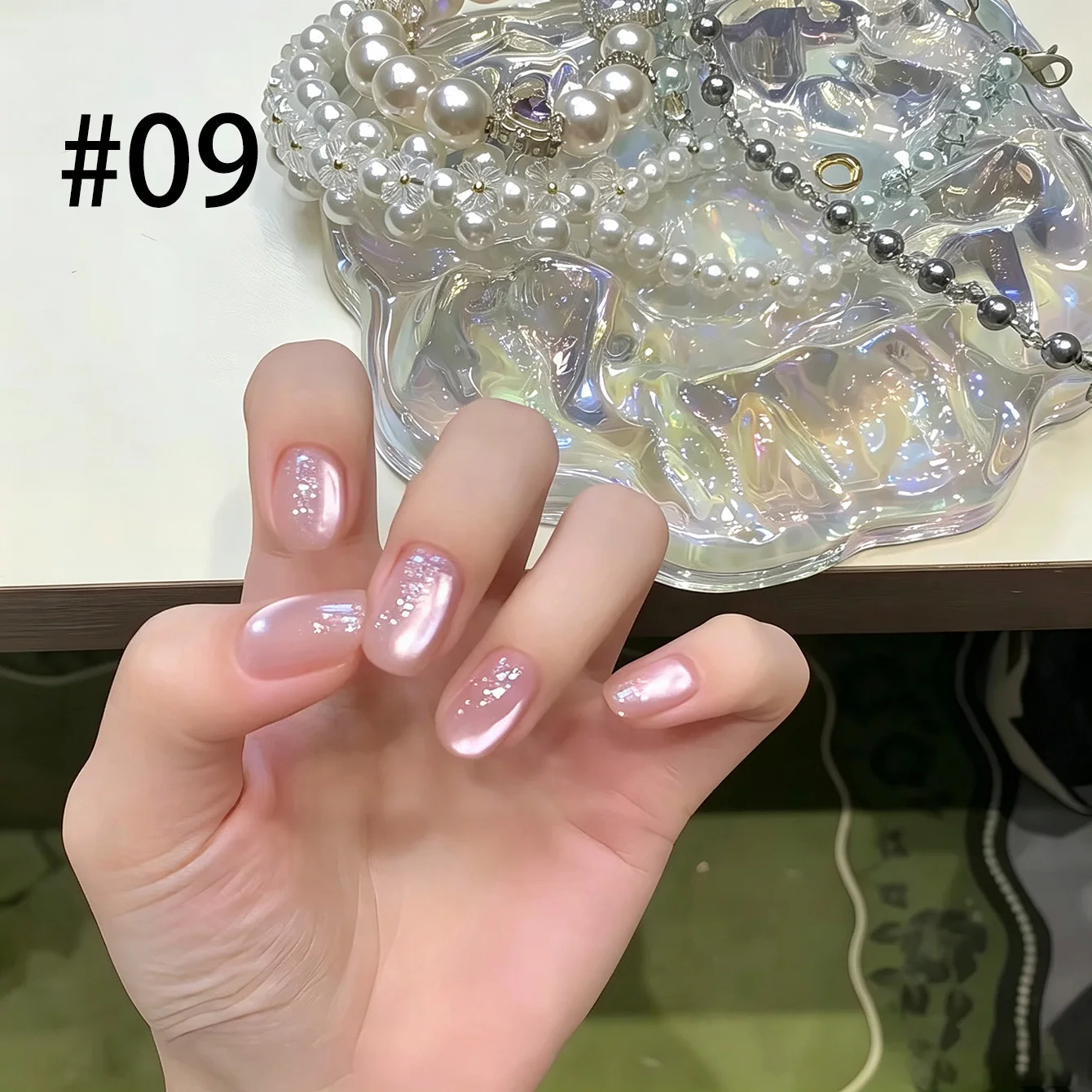 2026 Neue Aufhellende Strobe Pink Erdbeer-Gummibonbons Diamant-Glasperlen Katzenaugen-Gel-Nagellack Rosa Nägel Nagelzubehör – Detail 17