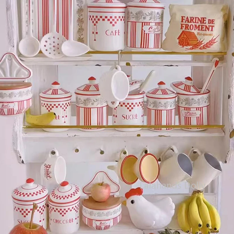 Dollhouse Miniature Kitchen Items Mini Simulated Storage Box/Bowl/Tray/Dish Set Furniture Decoration Accessories Children Toys