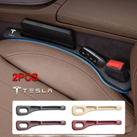 2Pcs Car Slot Seat Gap Storage Filler PU leather Accessories For Tesla Model 3 Y S Cybertruck Coil Juguete Roadster Bonina 2024