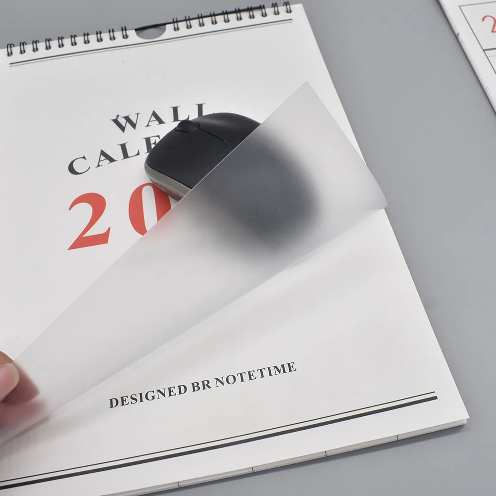 2021 접이식 경량 벽 달력 플래너 일정 크리스마스를위한 투명 보호 필름 종이 의제 연도