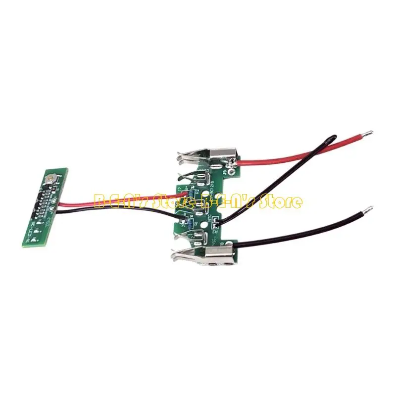 Y1AD Green BAT610 Battery Board for Pack Service, 18V 14V Circuit Board with Wire Set, Metal Ends and 7.5 x 4.5 Repair Size for