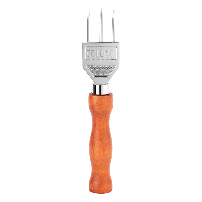 Ice Pick - Sturdy Ice with Solid Wood Handle, 304 Stainless Steel Three Pronged Ice Crusher for Cocktail Bartender-A27I
