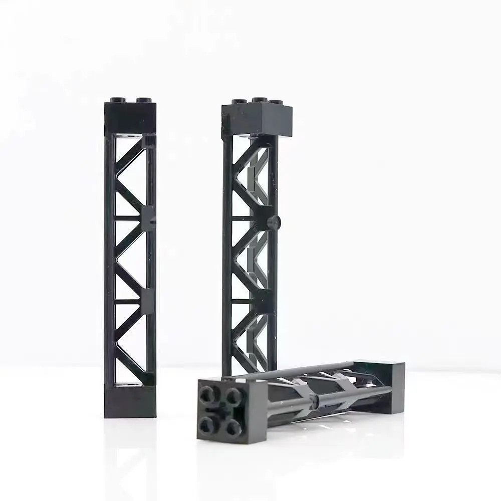 20 piezas/10 Uds. Soporte de vía de tren pilar Moc piezas de bloques de construcción 95347 58827 2x2x10 poste de viga DIY arquitectura ladrillos juguete