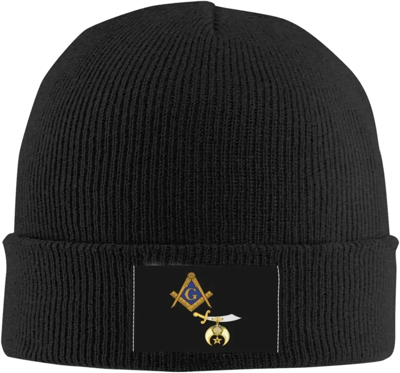 Mason Shriner Split Masonic Shrine Noble Gift Beanie Hats for Men Knit Winter   Women Warm Skull Cap