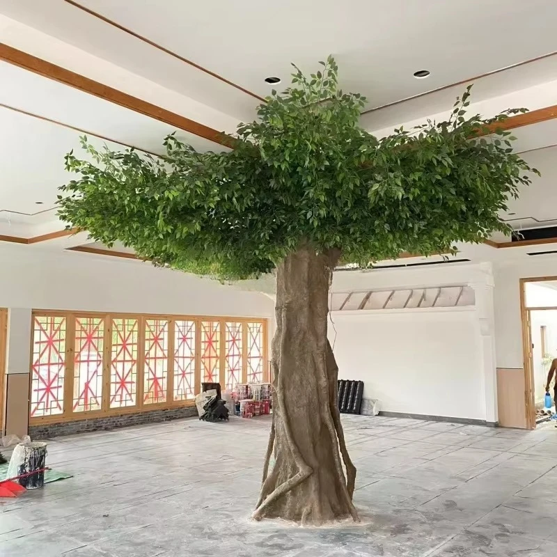 #￥Green Artificial Cypress Tree Fiberglass Material Durable Eco-Friendly Waterproof Single-Piece 350cm Halloween Graduation
