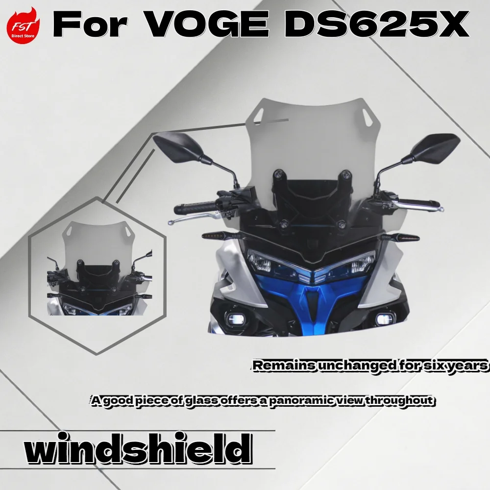 Heightened Wide Windshield Front Wind Deflector for VOGE DS625X Durable Protection Against Wind And Elements