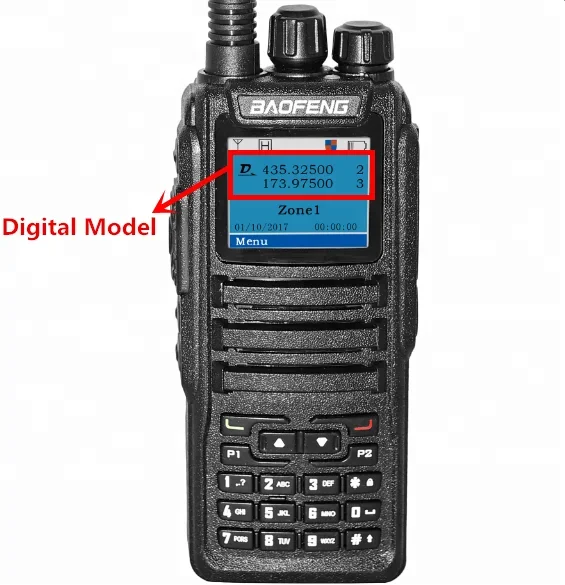 

Digital DM-1701 BaoFeng Tier 2 Mobile Radio Dual Band Two Way Radio Long Distance DMR Walkie Talkie