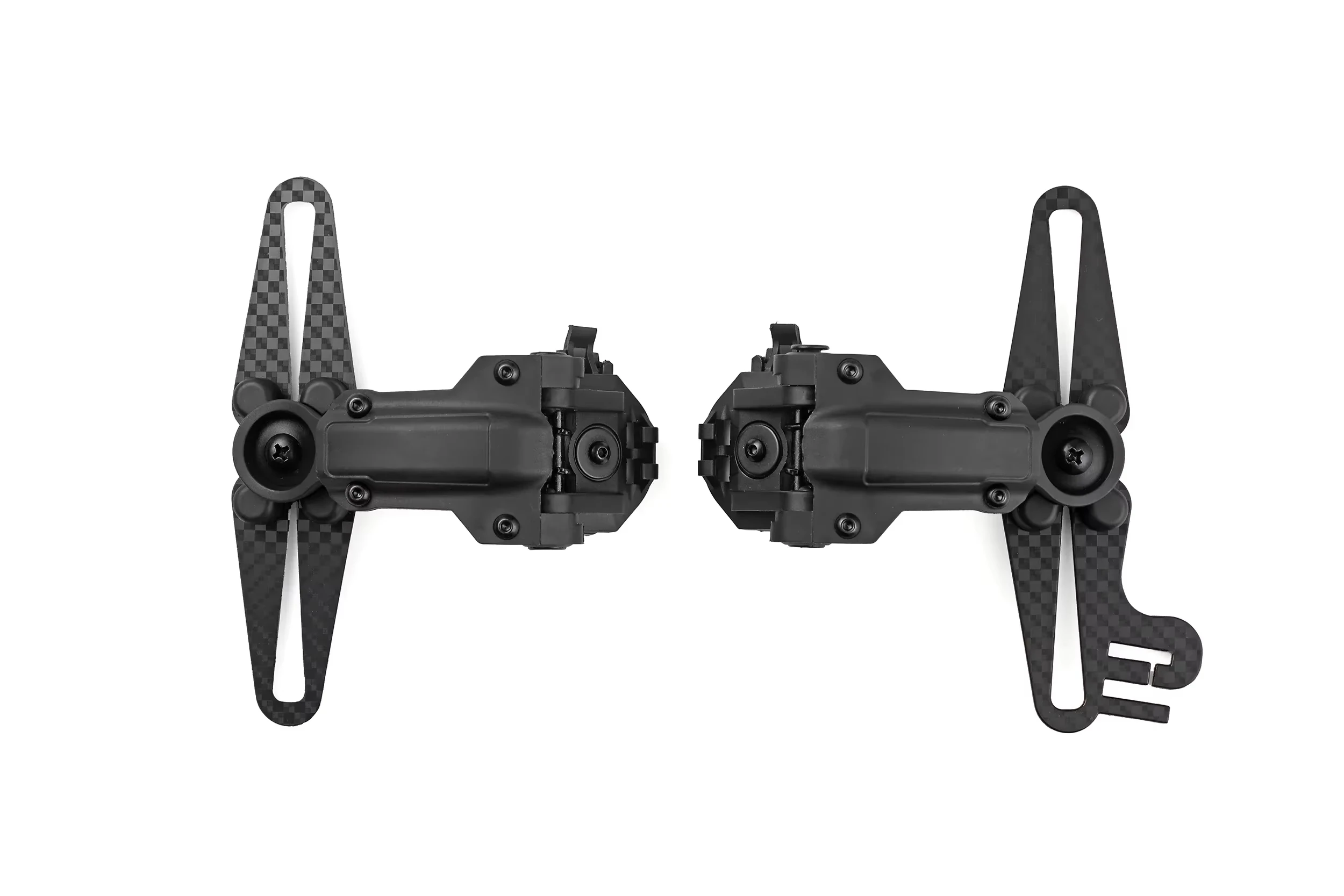 Tactical Bracket Adapter for COMTAC II III Noise Reduction Headphones for shooting Carbon Fiber Material