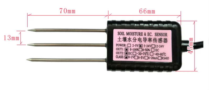 

0-5V 0-2V 4-20mA RS485 SDI12 3.3VDC 5-24VDC FDR Agriculture Testing Probe Soil Temperature Moisture Sensor for Farm Greenhouse