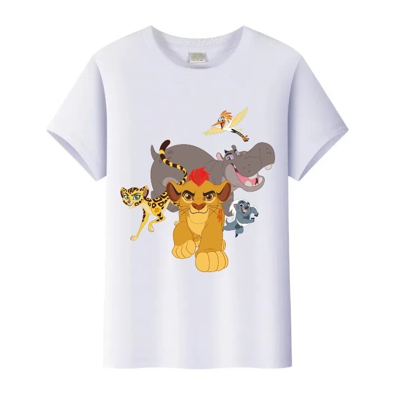 ديزني الأسد الملك الجرافيك التي شيرت Harajuku الاطفال موضة تيز قصيرة الأكمام بلايز رجل البلوزات الأسرة تي شيرت النساء الملابس هدية #1