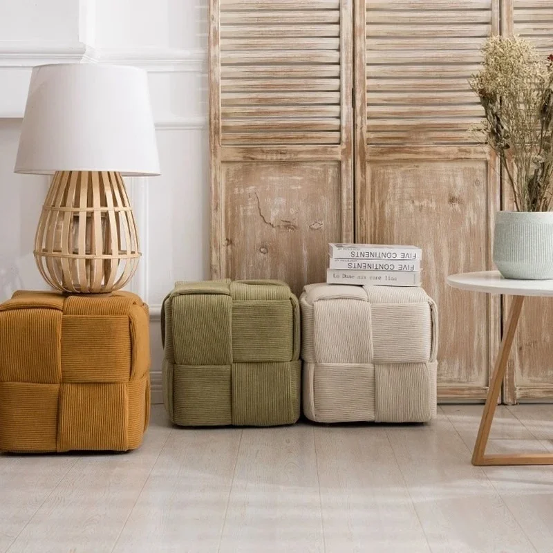 

Household Goods Household Door Shoes Stool Fashion Small Stool Simple Creative Dice Stool Living Room Sofa Stool Pedal Stool.