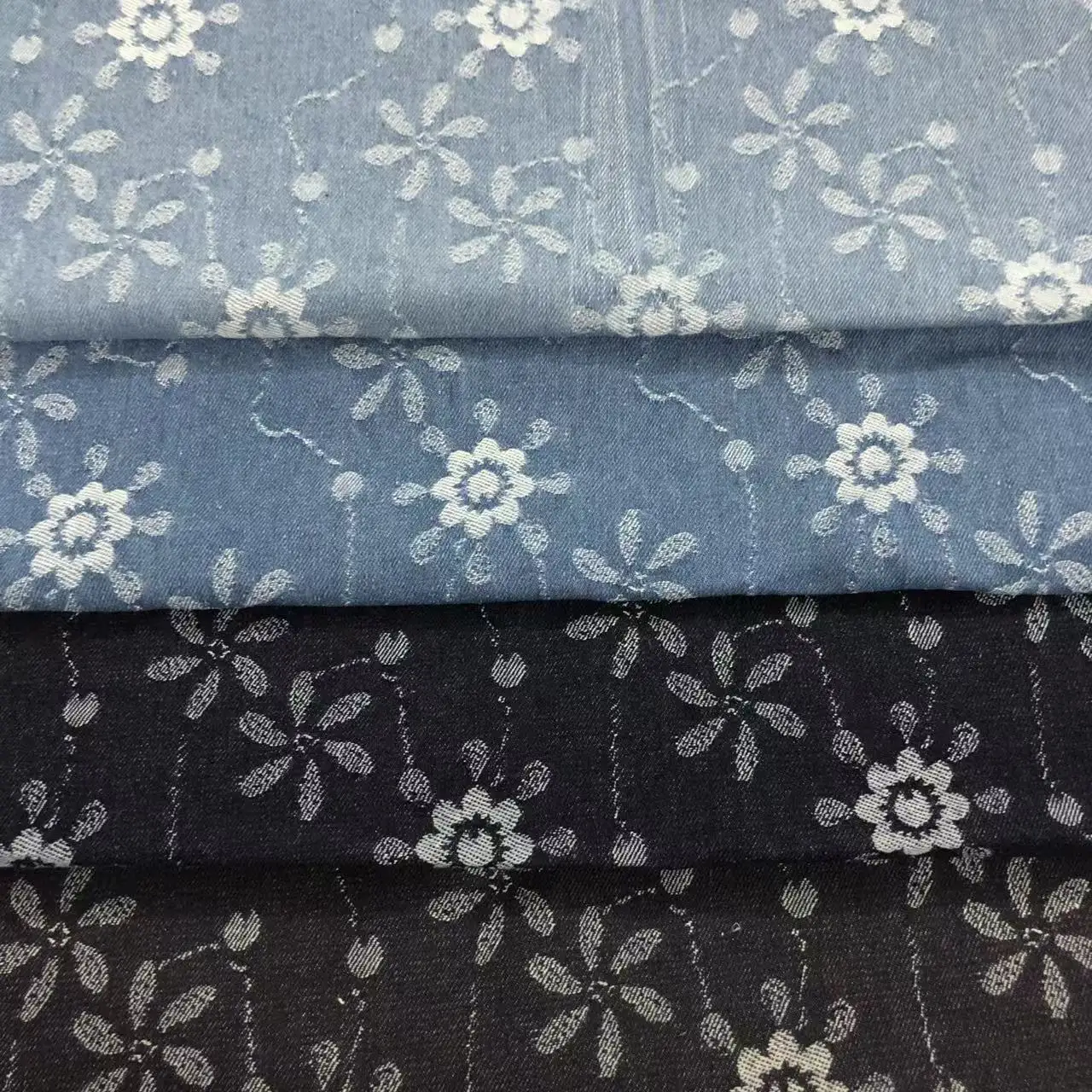 

Denim Fabric Snowflake Thickened Jacquard Washed Denim For Sewing Dresses Bags Pants bags hats DIY Denim Fabric