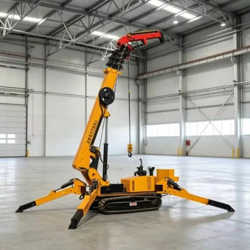 【Direct Factory Sale】High Torque Spider Crane With Grapple For Log Loading And Forestry Material Handling