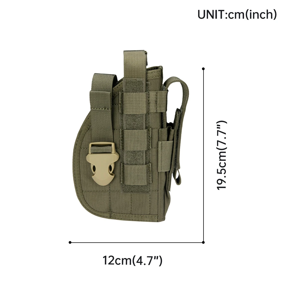 Outdoor Gun Holster,Airsoft Holster Hunting Tactical Pistol Holster Molle Drop Leg Holster Right Hand Adjustable Pouch