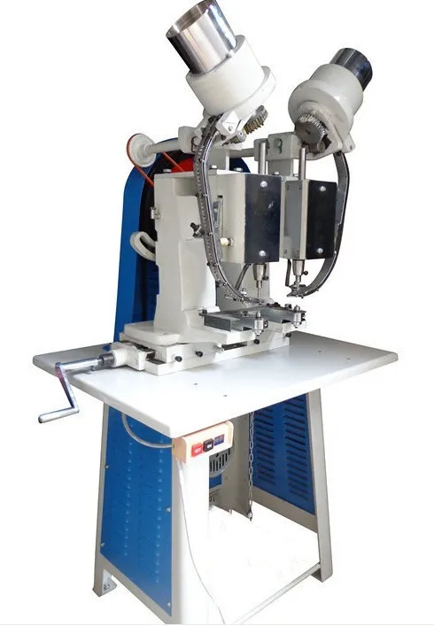 Semi-automatic Double-End Perforating Machine Electric Riveting Machine For Cartons Leather Paper Bags Belts Tags And Shoes