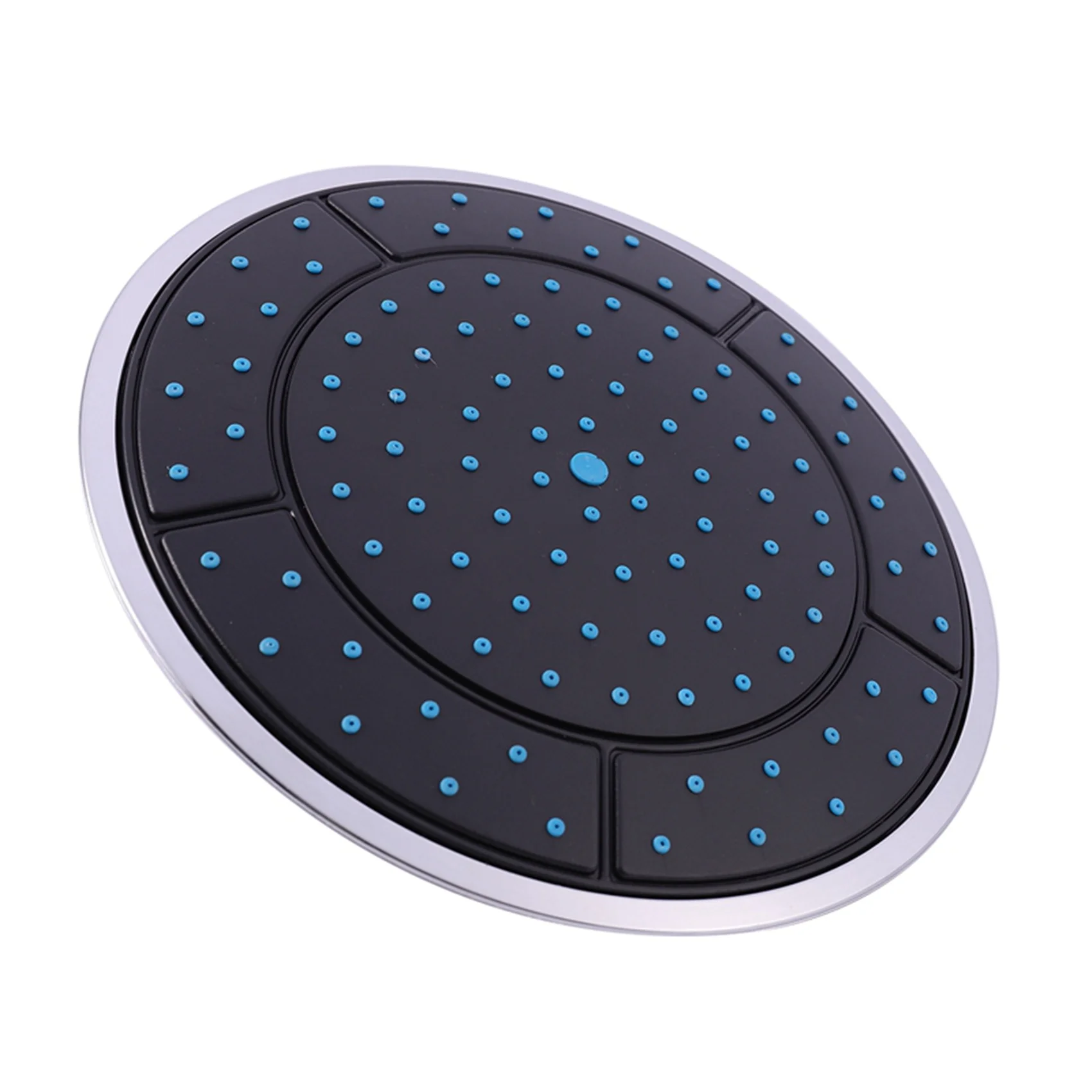 AT44-2Pcs 25Cm Plastic Round Shape Rainfall Powered Shower Room Top Shower Roof Head Nozzle Cabin Accessories