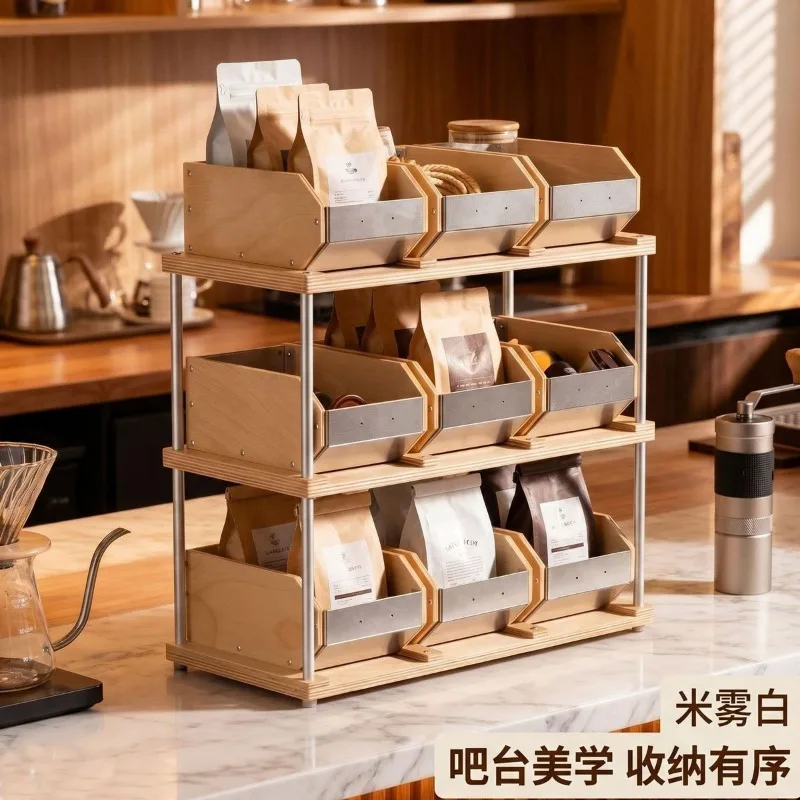 New desktop rack drawer type, kitchen multi-layer height-increasing bracket, advanced corner cosmetics, bean storage box