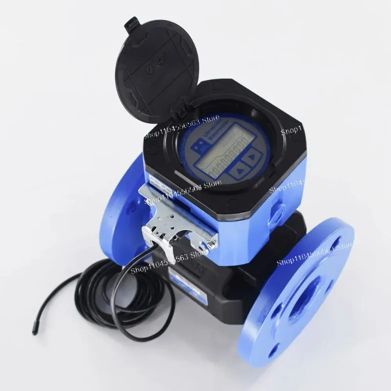 Battery Powered DN100 Ultrasonic Flow Meter IP68 Flange Digital Water Meter with Pulse Output