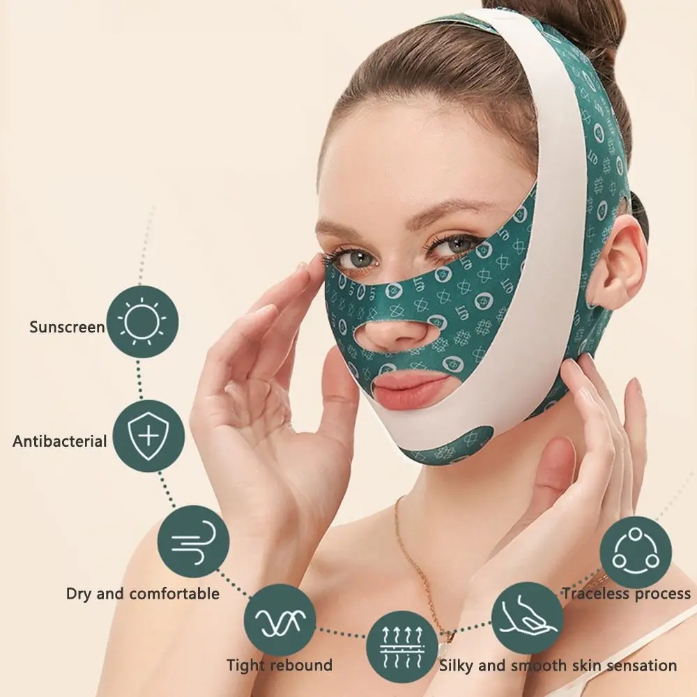 Maschera per il mento riduttore per il doppio mento V Line Shaping maschere per il viso cinturino dimagrante per il viso cintura per il sollevamento del viso maschera per il sonno per scolpire il viso