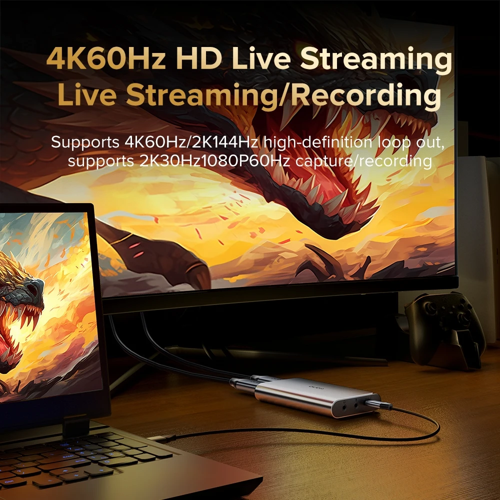 Scheda di acquisizione Audio Video Llano 4K, dispositivo di acquisizione Video HDMI USB 3.0, Full HD 1080P per la registrazione di giochi, Streaming