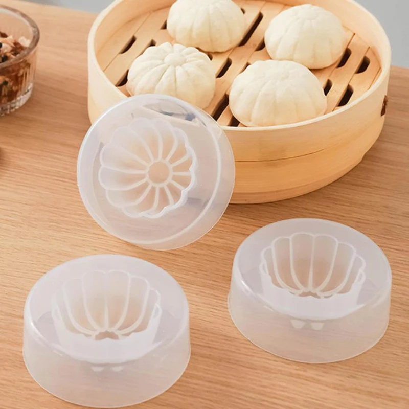 Kitchen DIY Pastry Pie Dumpling Maker Bun Mould Baozi Mold Steamed Stuffed Bun Cakes Making Mould Manual Baking Pastry Tools