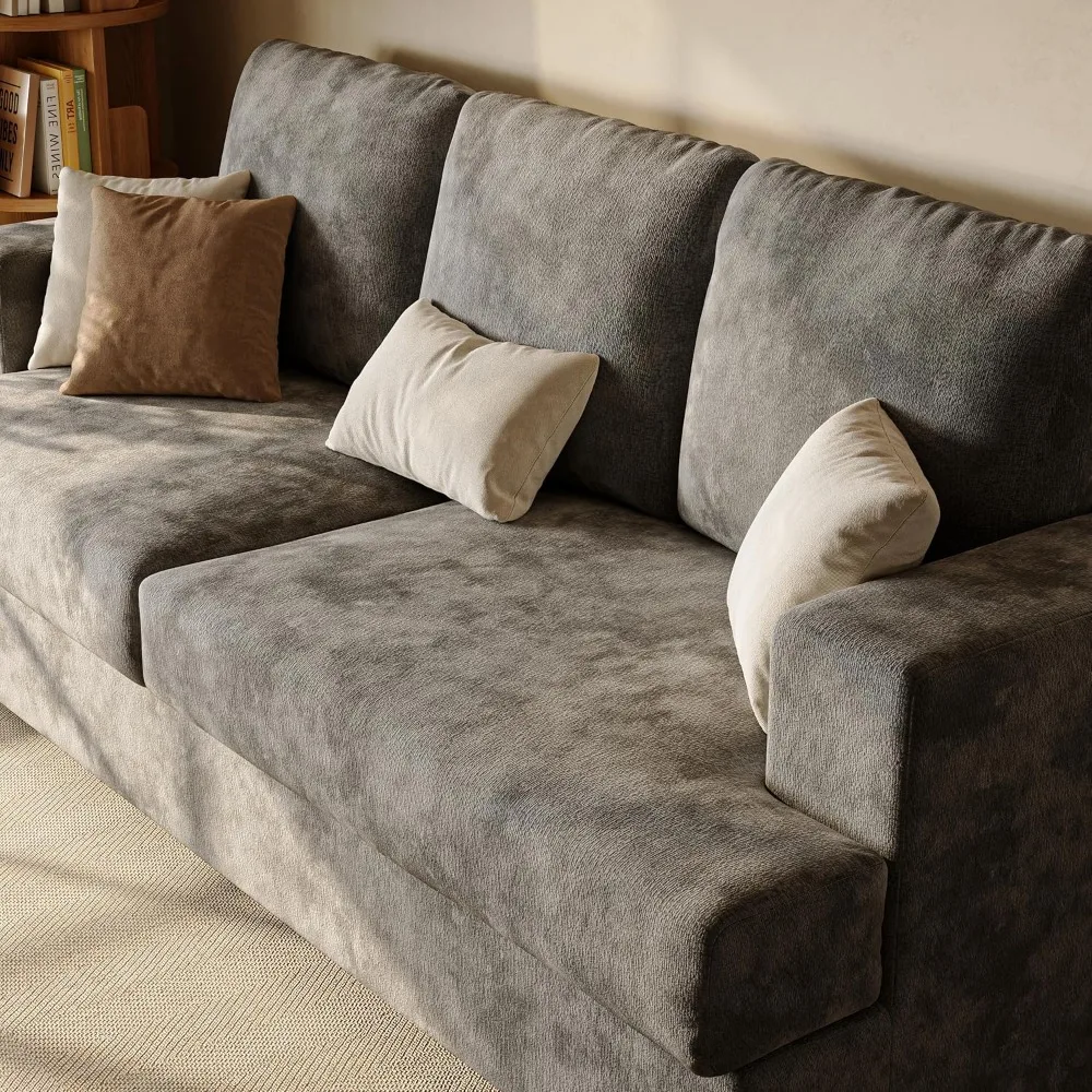 Seater Couches for Living Room Sofas Comfy Sectional Couch with 24" Deep Seat Loveseat Sofa for Small Apartment image 4