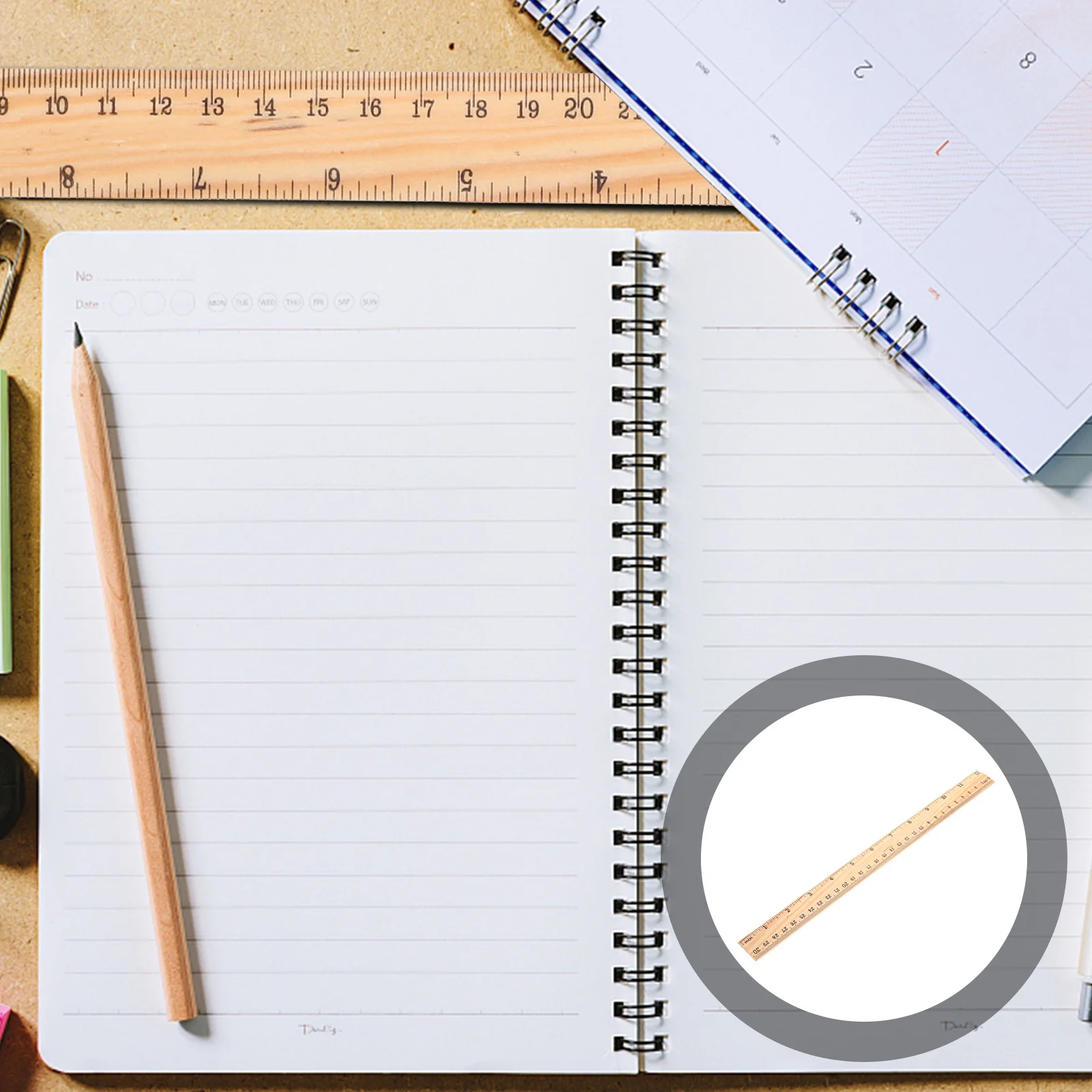 20 قطعة مساطر قياس الخشب مسطرة حافة مستقيمة للطلاب المعماريين قوية ليس من السهل كسر تصميم مريح محمول