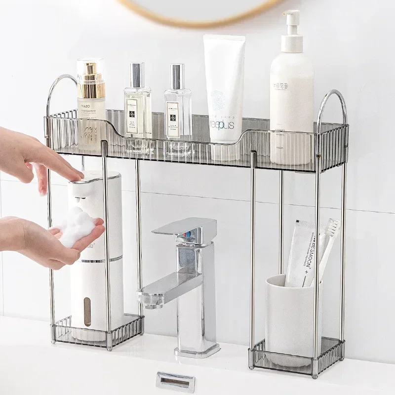 

Toilet counter shelf bathroom sink sink faucet shelf skin care products toothbrush cup shelf