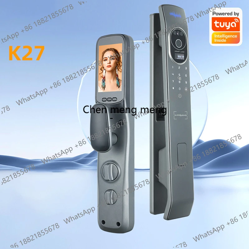 

3D Face Recognition Door Lock Finger Vein Electronic Smart Door Lock Tuya Fingerprint Home Anti-theft Auto Remote Control Lock