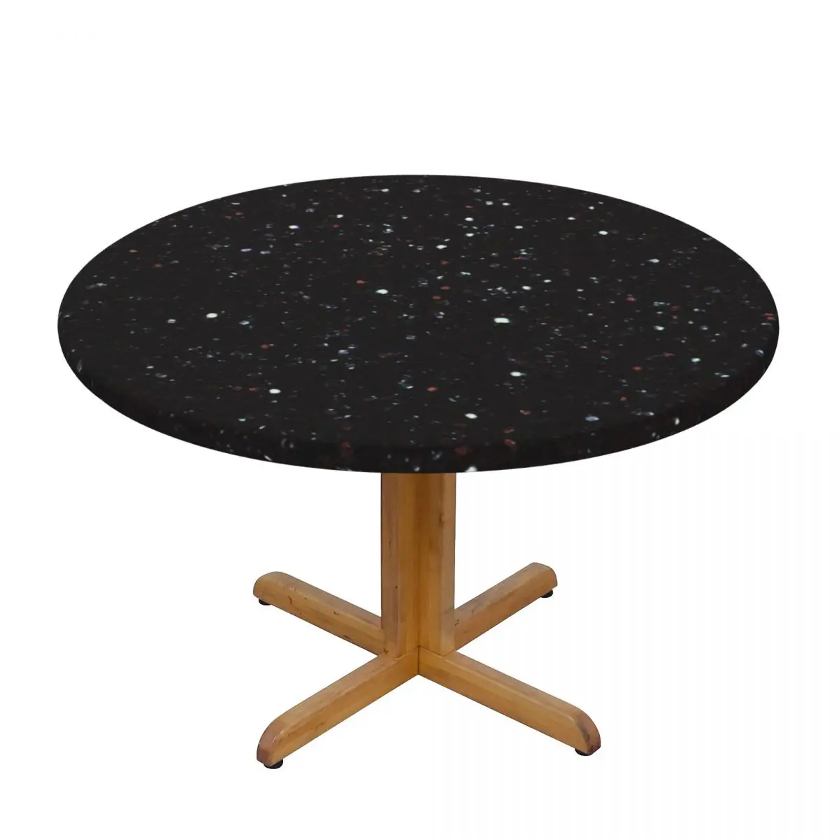 Round Black Sparkle Diamond Table Cover Elastic Fitted Bling Crystal Rhinestone Table Cloth Backed Edge Tablecloth for Dining