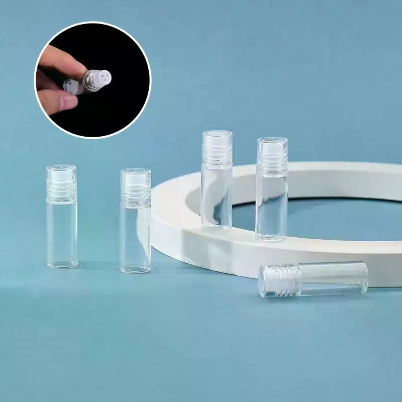 5Pcs Mini Clear 3ml Empty Loose Powder Container Plastic Bottle With 3-hole Plug Sifter Refillable For Eye Shadow Cosmetic