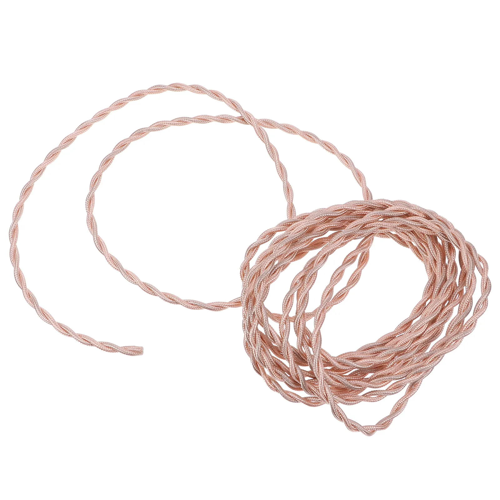 1 Roll Fabric Cloth Covered Power Cord 5M Vintage Copper Electrical Wire Twisted Lamp Wire DIY Accessories Electrical Cord