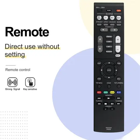 B86B-Sostituisci il telecomando RAV534-ZP45780 per ricevitore AV Yamaha RX-V485 RX-V479 RX-V579 HTR-4068 RX-V481 RX-V581