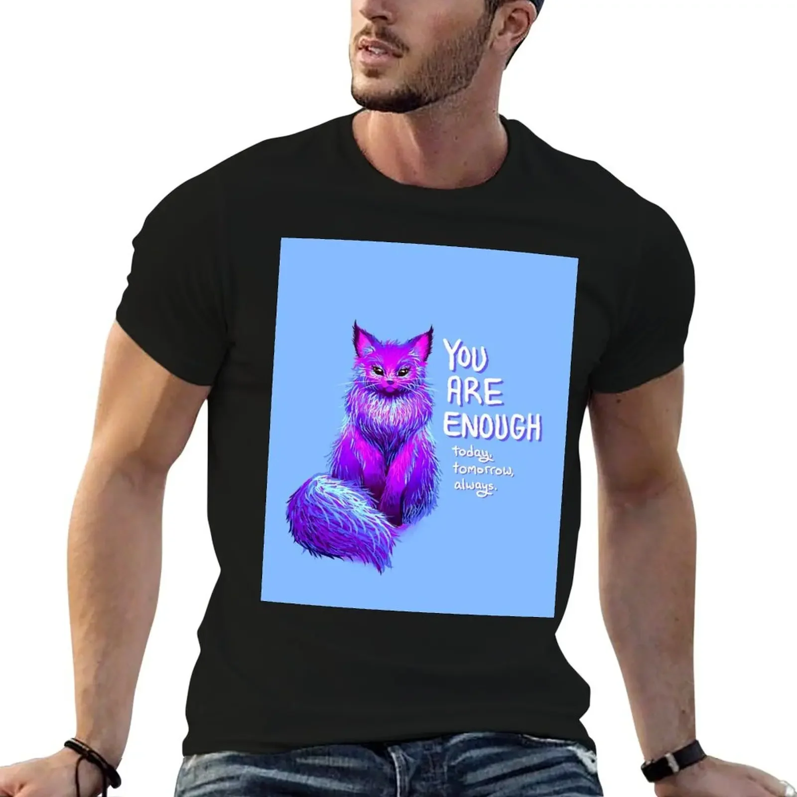 

YOU ARE ENOUGH Magical Maine Coon Cat T-Shirt plus size tops anime plus sizes tees designer t shirt men