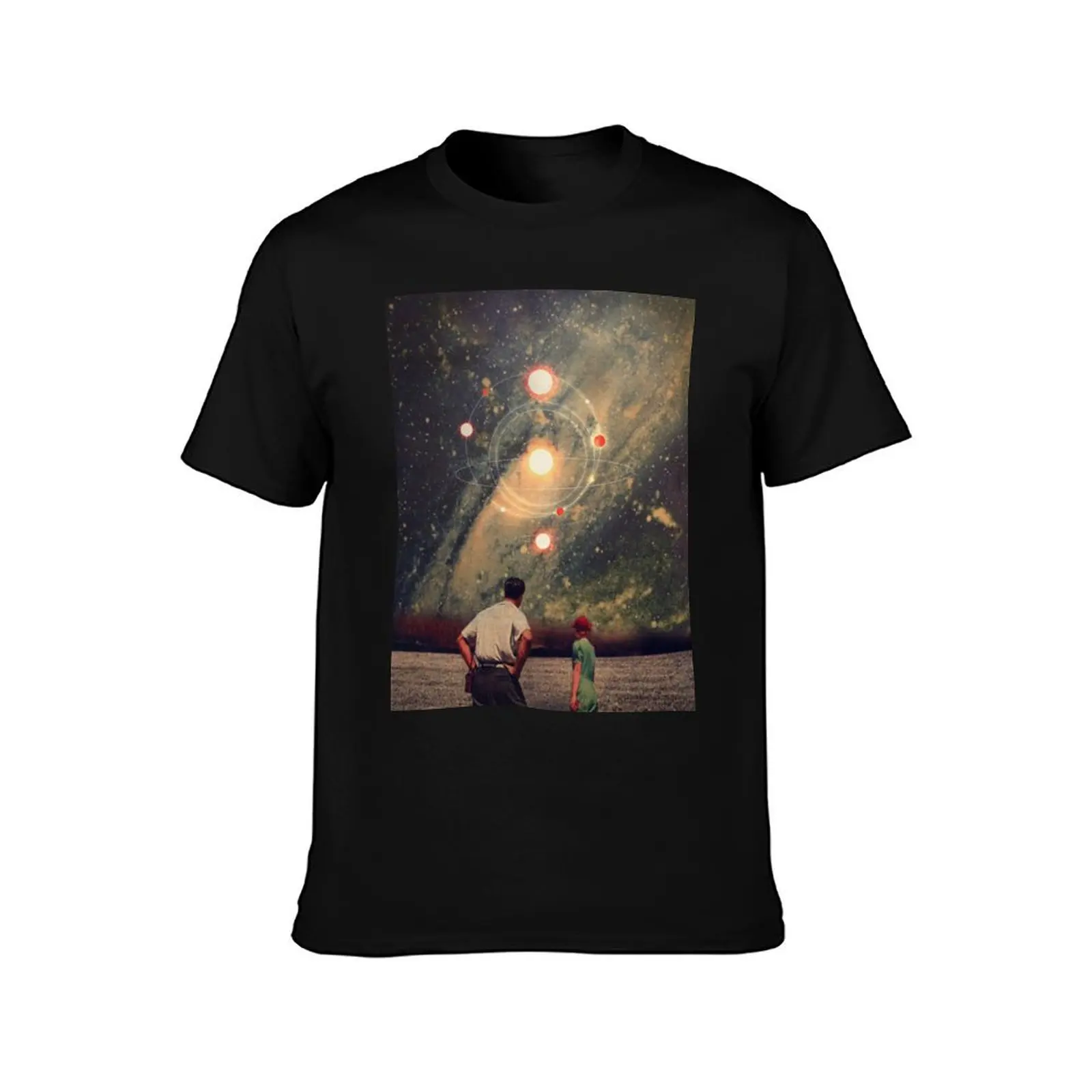 Light Explosions In Our Sky T-Shirt Summer Casual Cotton Tee Oversized Streetwear Tops Vintage Graphic Print 100% Cotton