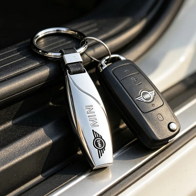 Car Key Chains Key Ring Pendant Holder Sticker for MINI Cooper R50 R52 R53 R55 R56 R57 R58 R60 F54 F55 F56 F60 Accessories