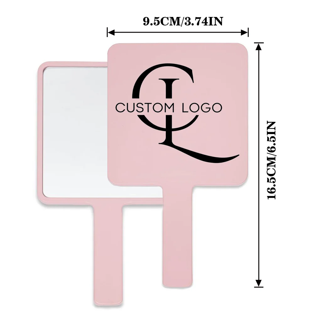 1pc Personalized Black Handheld Makeup Mirror with Custom Initial Design –Portable Glass Surface,Perfect Gift for Family,Friends - view 5