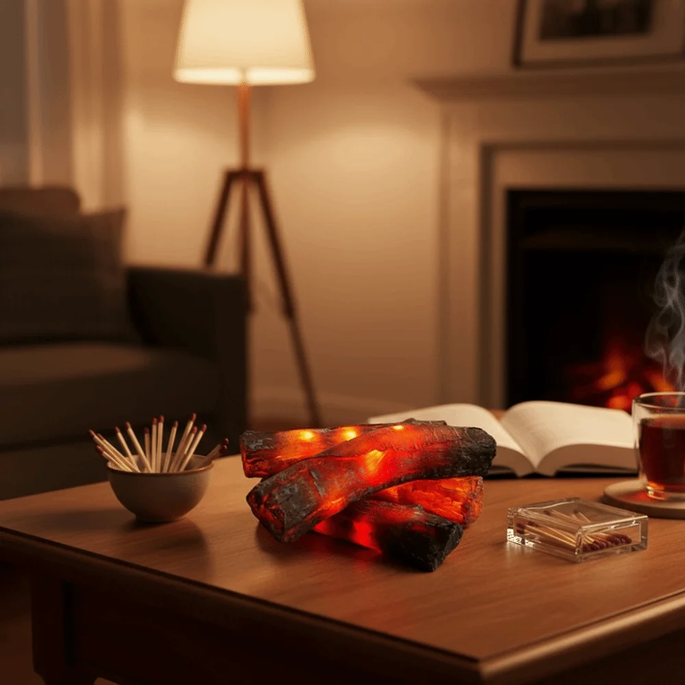 

Прозрачная смола, прозрачная смола, имитация угольной полосы, имитация дизайна, 4 шт./компл., имитация деревянного стека, светодиодные фонари